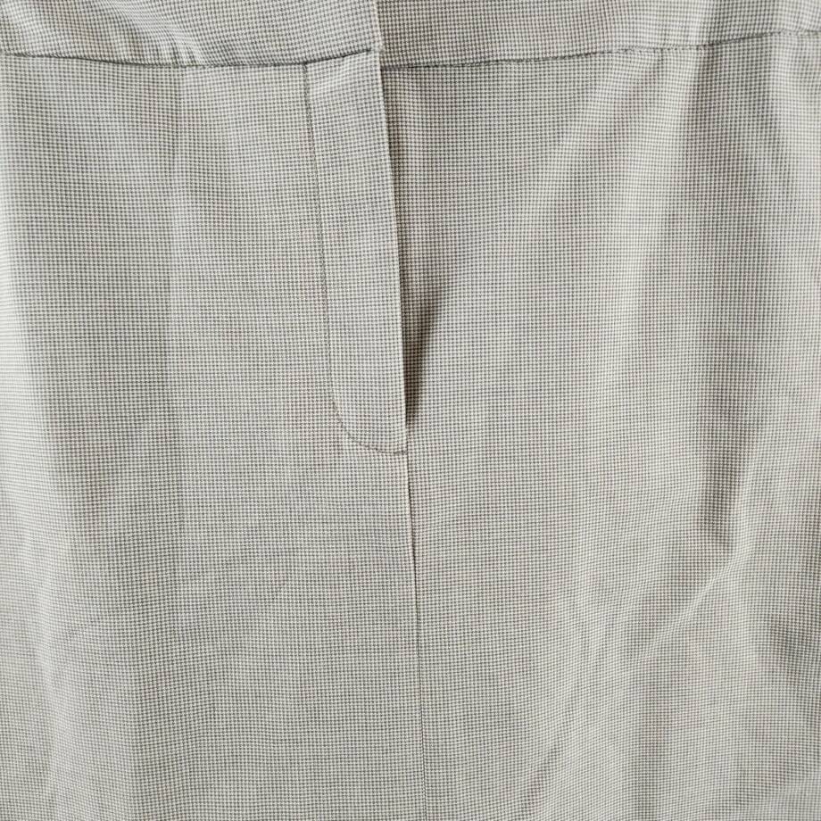 DKNY A-Line Business Casual Suit Skirt Womens 10 Light Fatigue/White Zip Closure