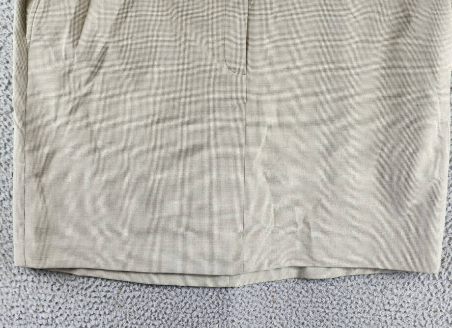 DKNY Zip-Front Slant-Pocket Mini Skirt Women's 16 Light Fatigue/White Hook & Bar