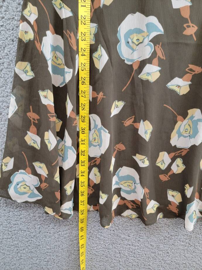 Lauren Ralph Lauren Petite Floral Flutter-Sleeve Dress Women's 10P Brown Multi