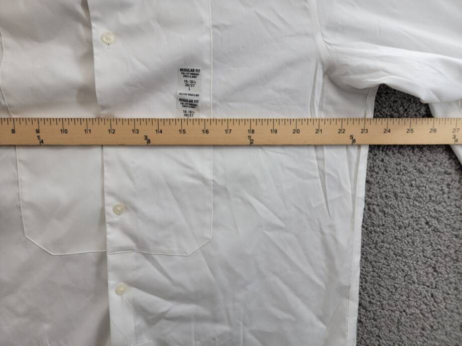 Calvin Klein Infinite Color Regular Fit Dress Shirt Men's L 16-16.5 36-37 White