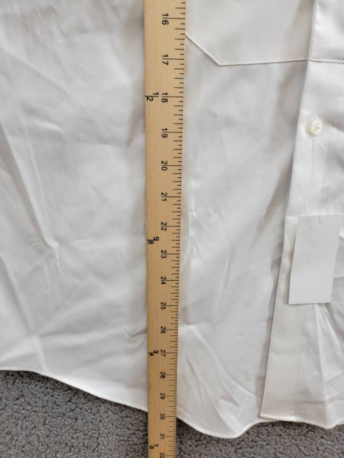 Calvin Klein Infinite Color Regular Fit Dress Shirt Men's L 16-16.5 36-37 White