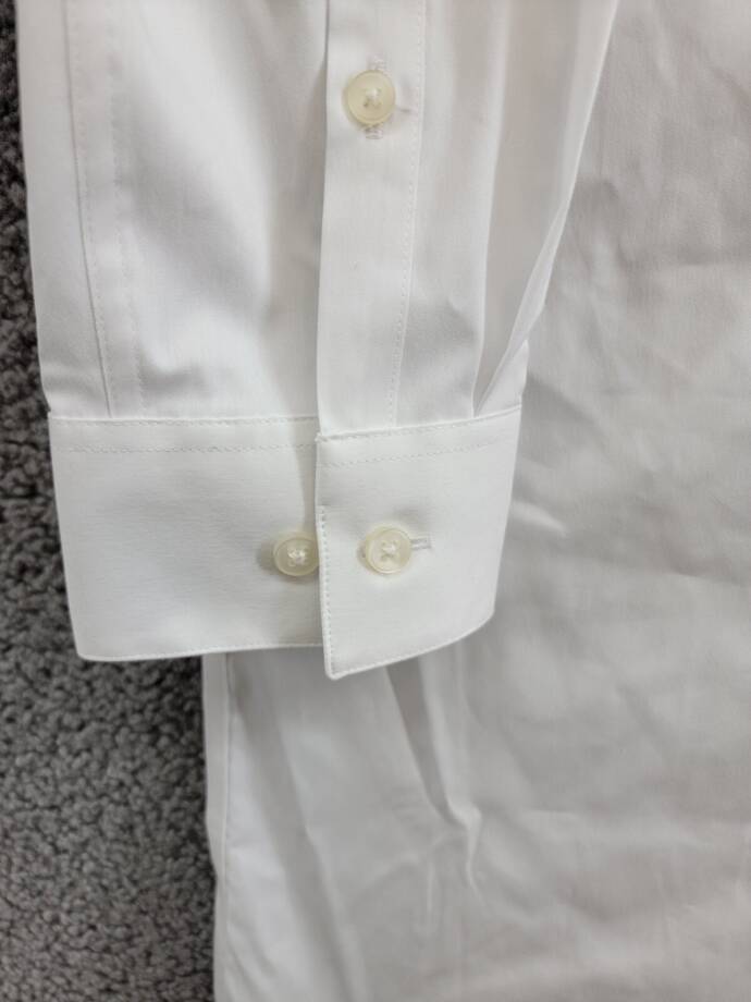 Calvin Klein Infinite Color Regular Fit Dress Shirt Men's L 16-16.5 36-37 White