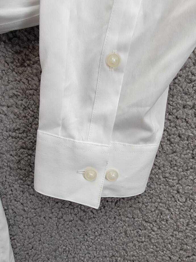 Calvin Klein Infinite Color Regular Fit Dress Shirt Men's L 16-16.5 36-37 White