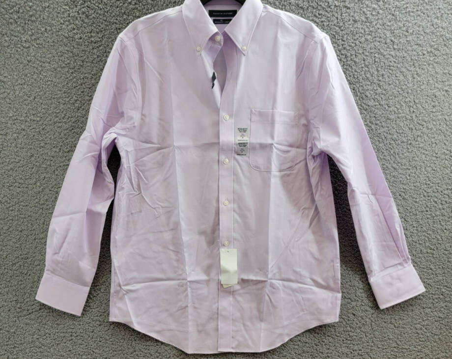 Tommy Hilfiger TH Flex Regular Fit Stretch Oxford Dress Shirt Men's 15.5 32-33