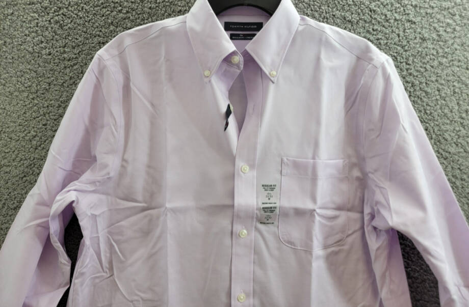 Tommy Hilfiger TH Flex Regular Fit Stretch Oxford Dress Shirt Men's 15.5 32-33