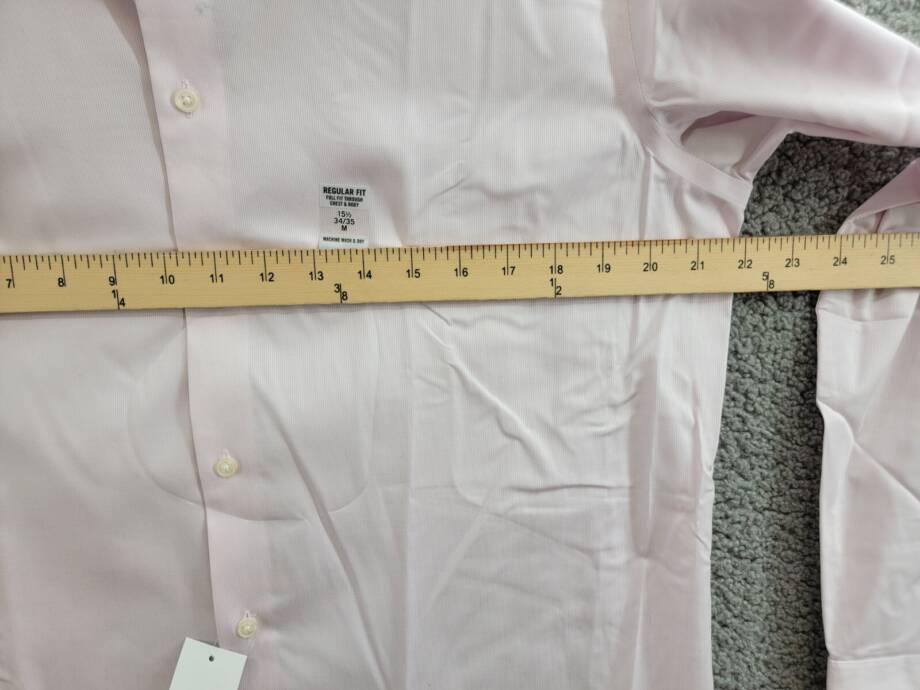 Calvin Klein Steel Plus Regular Fit Modern Pin Cord Dress Shirt Men's 15.5 34-35
