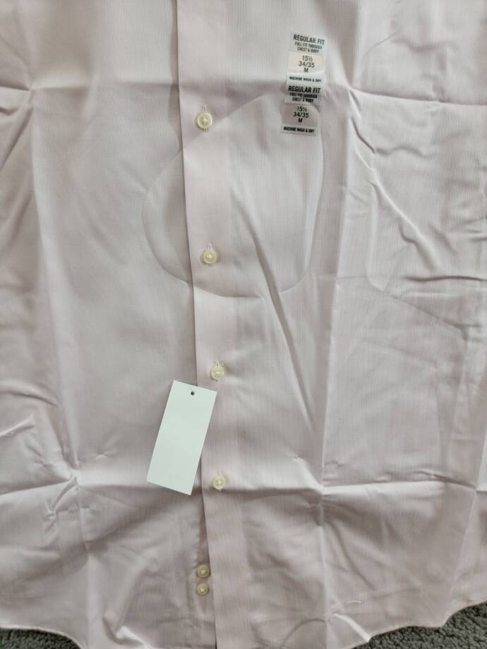 Calvin Klein Steel Plus Regular Fit Modern Pin Cord Dress Shirt Men's 15.5 34-35