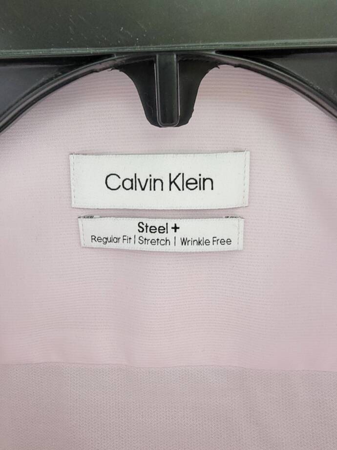 Calvin Klein Steel Plus Regular Fit Modern Pin Cord Dress Shirt Men's 15.5 34-35