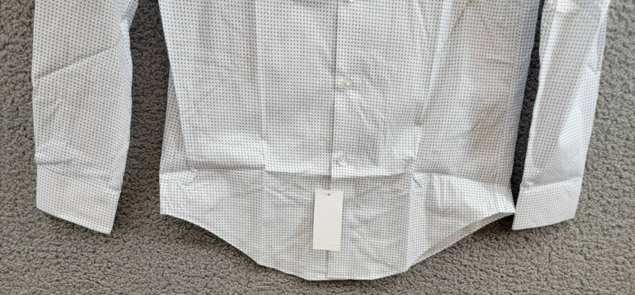 Calvin Klein Steel Plus Slim Fit Stretch Dress Shirt Men's 14.5 32-33 White/Blue