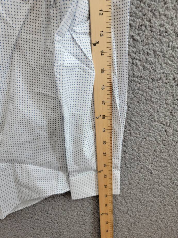 Calvin Klein Steel Plus Slim Fit Stretch Dress Shirt Men's 14.5 32-33 White/Blue