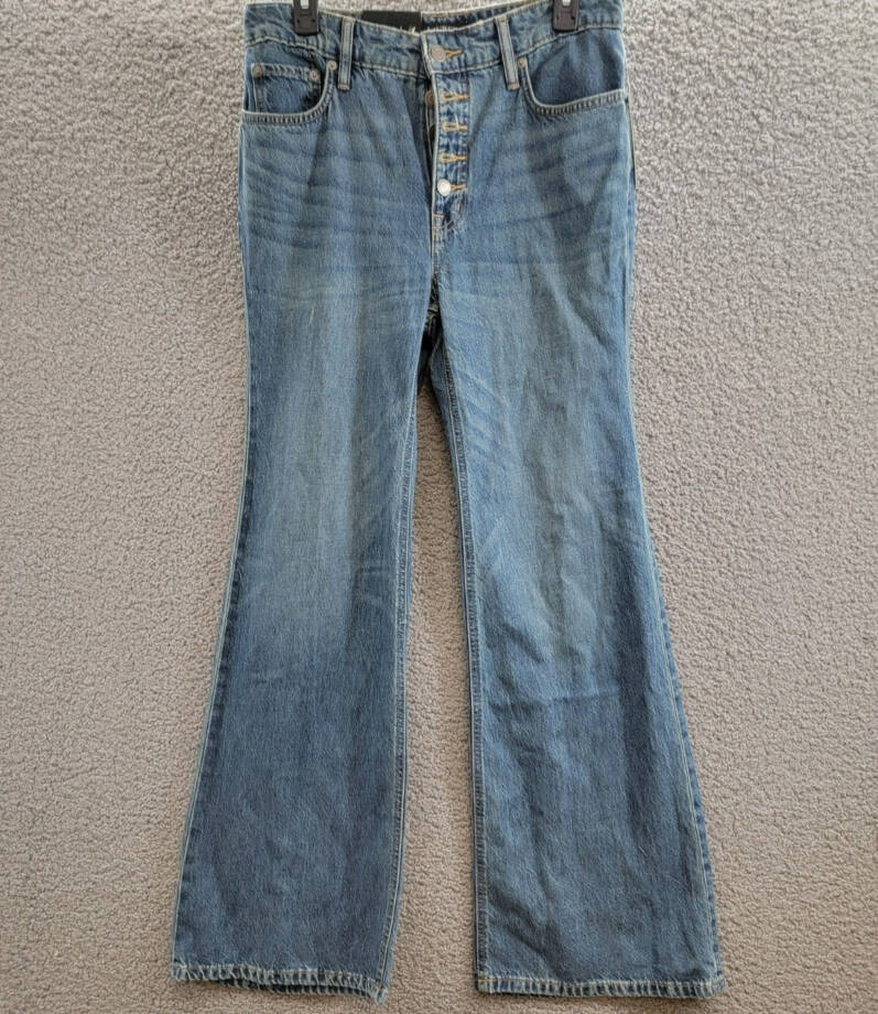 Lauren Ralph Lauren High-Rise Flare Jeans Women's 6 Dusk Indigo Denim Button Fly