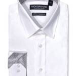 Nick Graham Poplin Dress Shirt Men's White 15.5 32-33 M/R Button Closure L/S