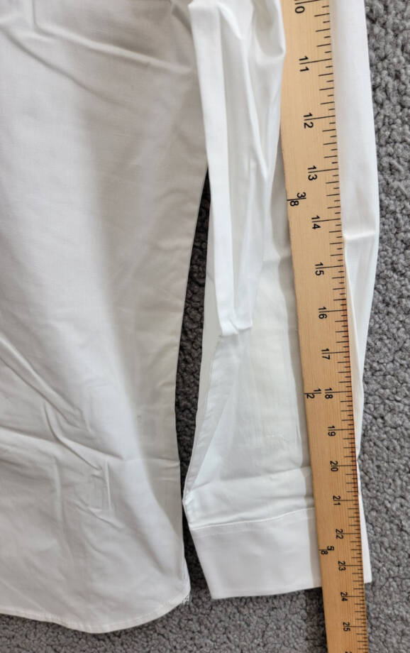 Nick Graham Poplin Dress Shirt Men's White 15.5 32-33 M/R Button Closure L/S