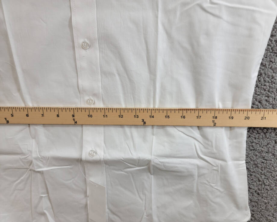 Nick Graham Poplin Dress Shirt Men's White 15.5 32-33 M/R Button Closure L/S