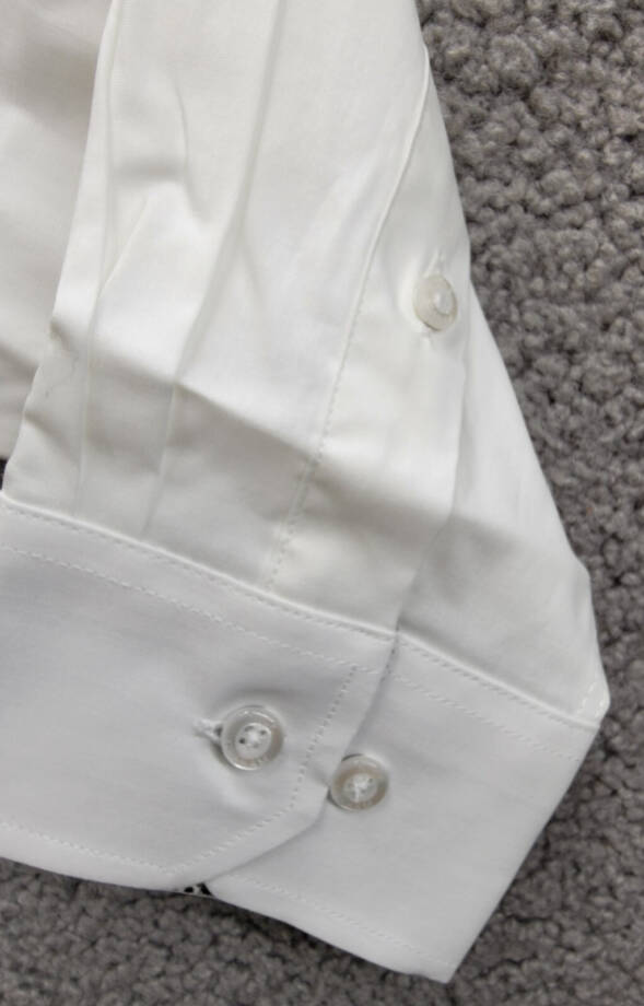Nick Graham Poplin Dress Shirt Men's White 15.5 32-33 M/R Button Closure L/S