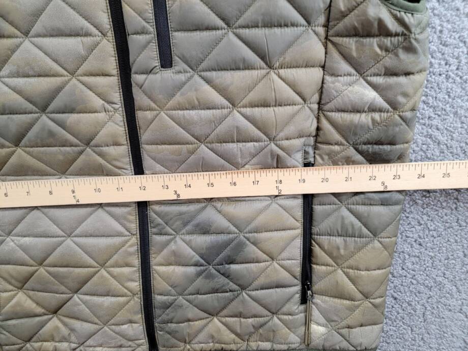 Bass Outdoor Delta Diamond Quilted Packable Puffer Vest Men's XL Olive Combo