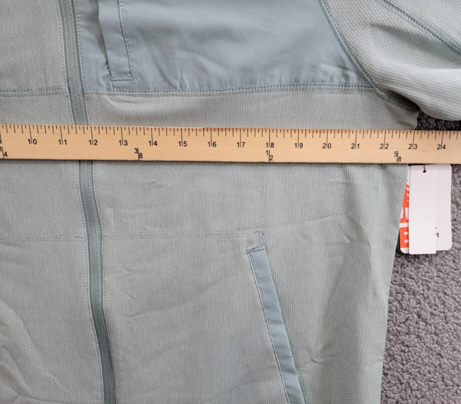BASS OUTDOOR Trail Jacket Mens L Silver Blue Cationic Mock Neck Full Zip Closure