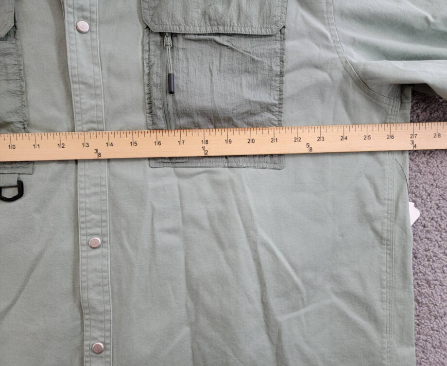 BASS OUTDOOR Relaxed Fit Stretch Worker Shirt Jacket Men's XXL Lily Pad L/S