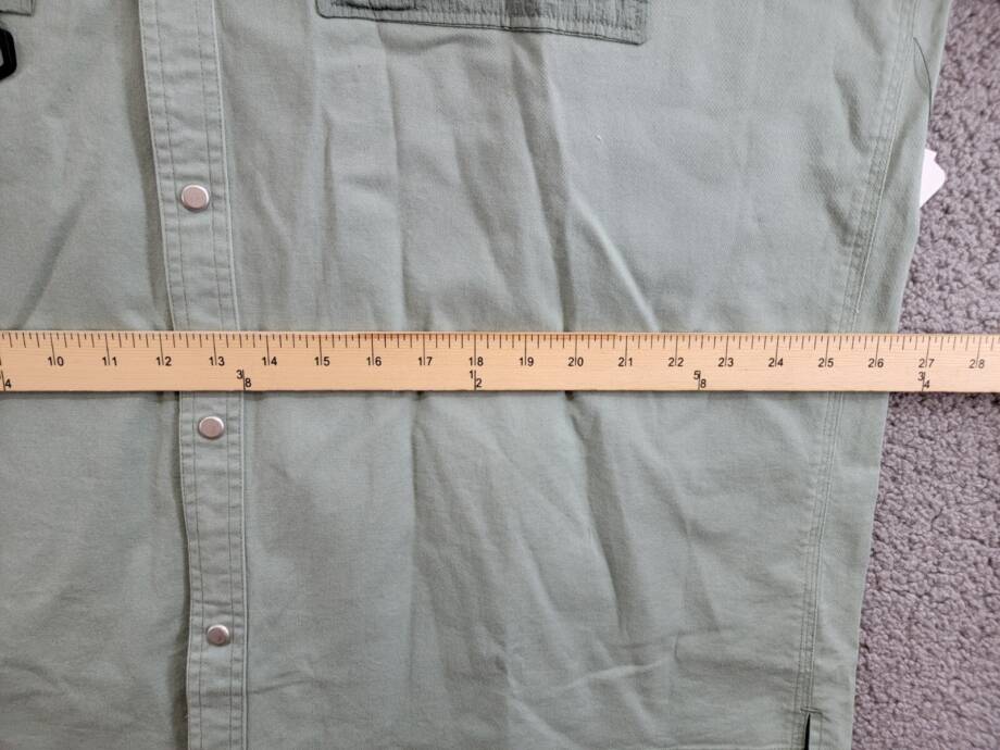 BASS OUTDOOR Relaxed Fit Stretch Worker Shirt Jacket Men's XXL Lily Pad L/S