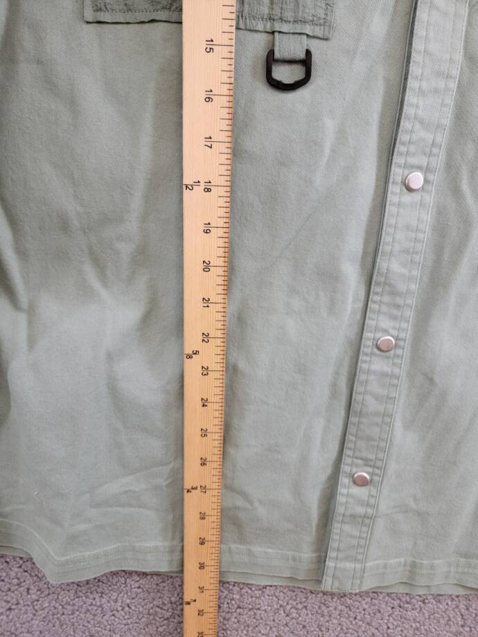 BASS OUTDOOR Relaxed Fit Stretch Worker Shirt Jacket Men's XXL Lily Pad L/S