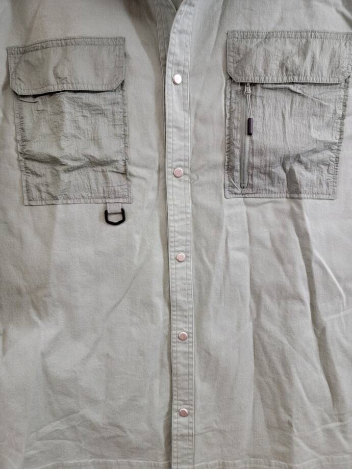 BASS OUTDOOR Relaxed Fit Stretch Worker Shirt Jacket Men's XXL Lily Pad L/S