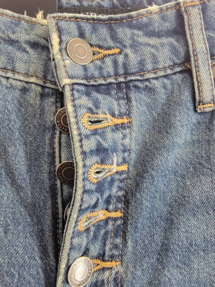 Lauren Ralph Lauren High-Rise Flare Jeans Women's 6 Dusk Indigo Denim Button Fly