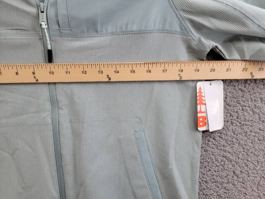 Bass Outdoor Full Zip Trail Jacket Men's S Silver Blue Cationic Long Sleeve