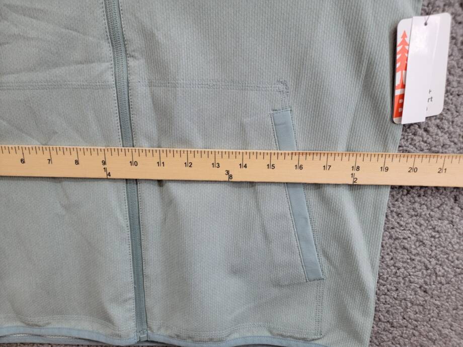 Bass Outdoor Full Zip Trail Jacket Men's S Silver Blue Cationic Long Sleeve