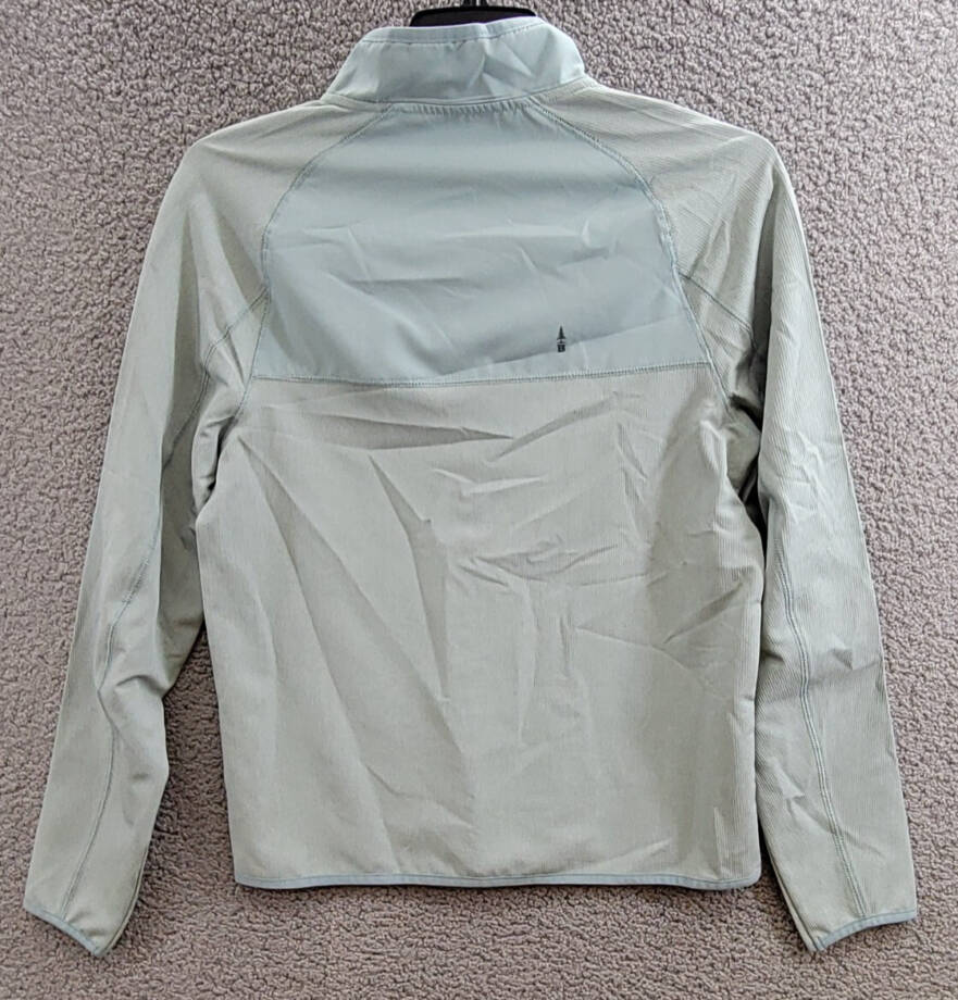 Bass Outdoor Full Zip Trail Jacket Men's S Silver Blue Cationic Long Sleeve