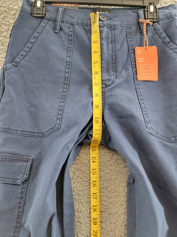 Bass Outdoor High-Rise Canvas Cargo Pants Women's 4 Navy Blazer Straight Leg
