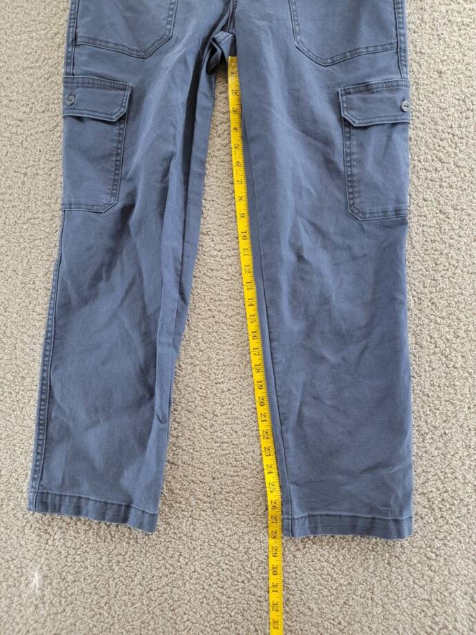 Bass Outdoor High-Rise Canvas Cargo Pants Women's 4 Navy Blazer Straight Leg