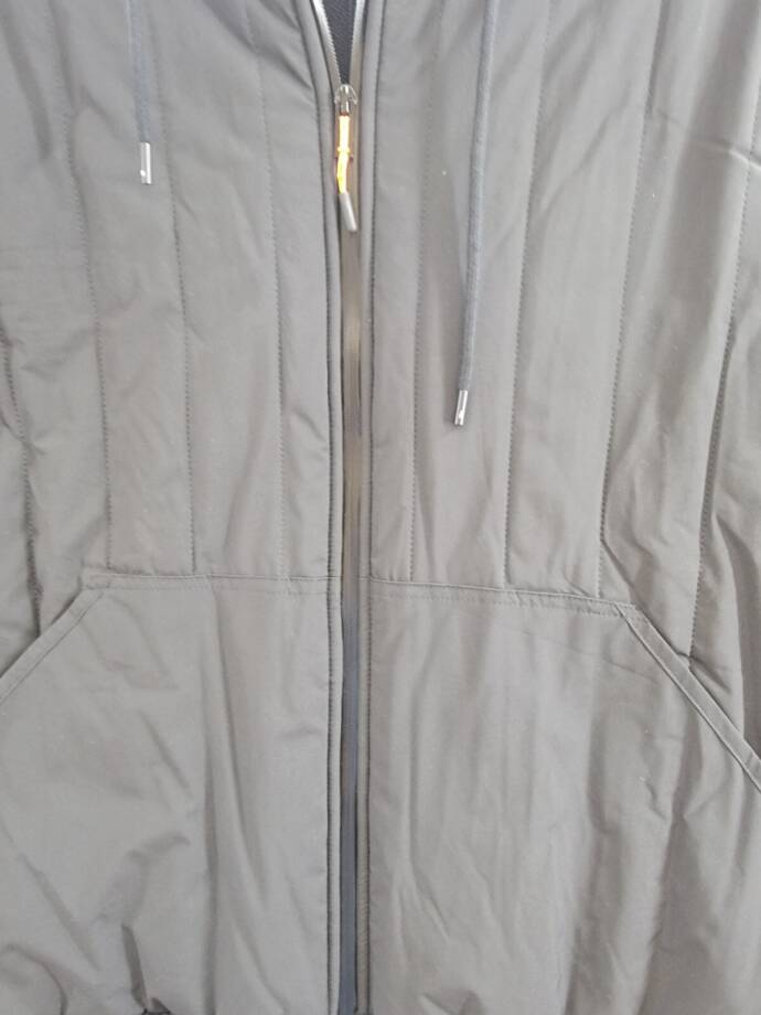 BASS OUTDOOR Mixed Media Zip-Front Hooded Sweater Jacket Men's XXL Black Beauty