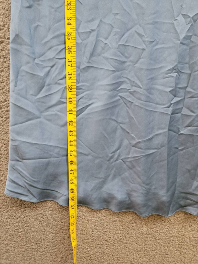 Lauren Ralph Lauren Satin Charmeuse Slip Dress Women's 16 Pale Azure Pullover