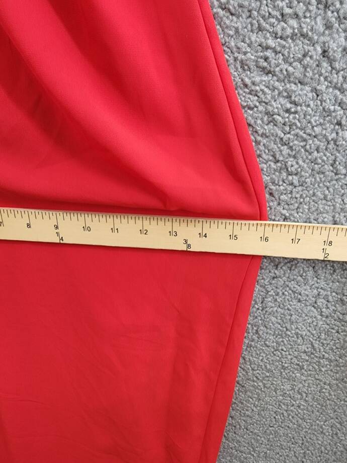 Vince Camuto Halter Tie-Back Wide-Leg Jumpsuit Women's L Ultra Red Back Zip