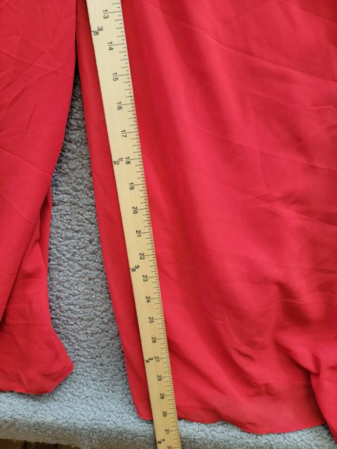 Vince Camuto Halter Tie-Back Wide-Leg Jumpsuit Women's L Ultra Red Back Zip