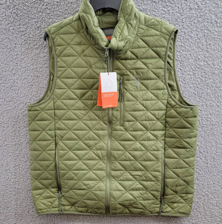 BASS OUTDOOR Delta Diamond Quilted Packable Puffer Vest Men's XL Moss Full Zip