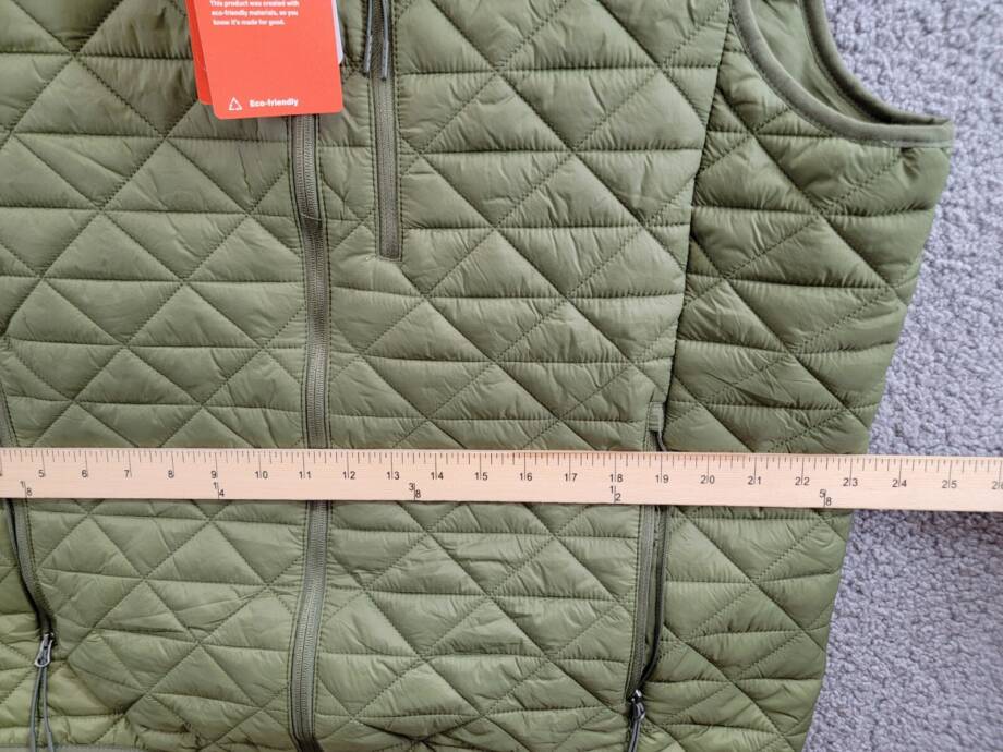 BASS OUTDOOR Delta Diamond Quilted Packable Puffer Vest Men's XL Moss Full Zip