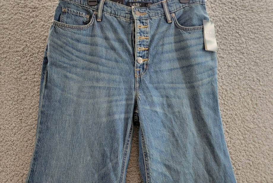Lauren Ralph Lauren High-Rise Flare Jeans Womens 12 Dusk Indigo Denim Button Fly