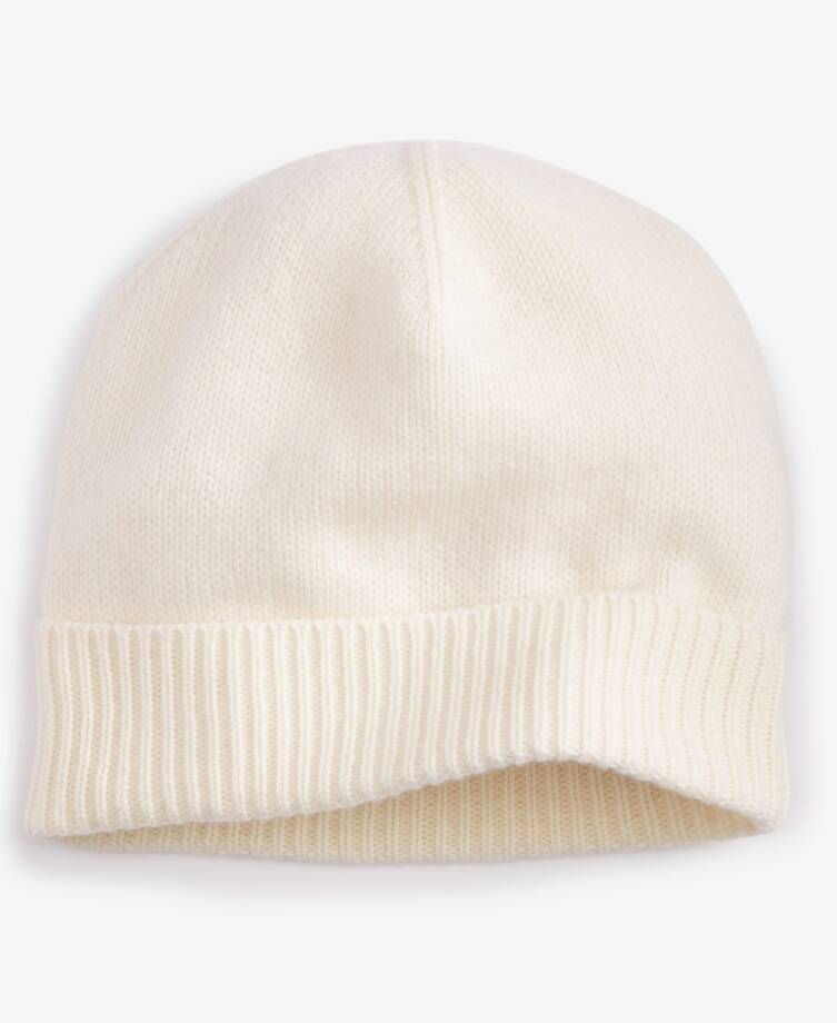 Charter Club 100% Cashmere Cuffed Beanie Women's One Size Vanilla Ice