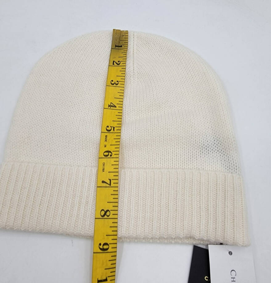 Charter Club 100% Cashmere Cuffed Beanie Women's One Size Vanilla Ice