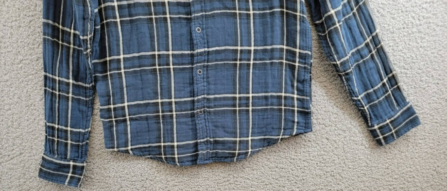 Buffalo David Bitton Sujay Plaid Long Sleeve Shirt Men's S Whale Patch Pocket