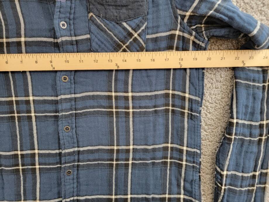 Buffalo David Bitton Sujay Plaid Long Sleeve Shirt Men's S Whale Patch Pocket