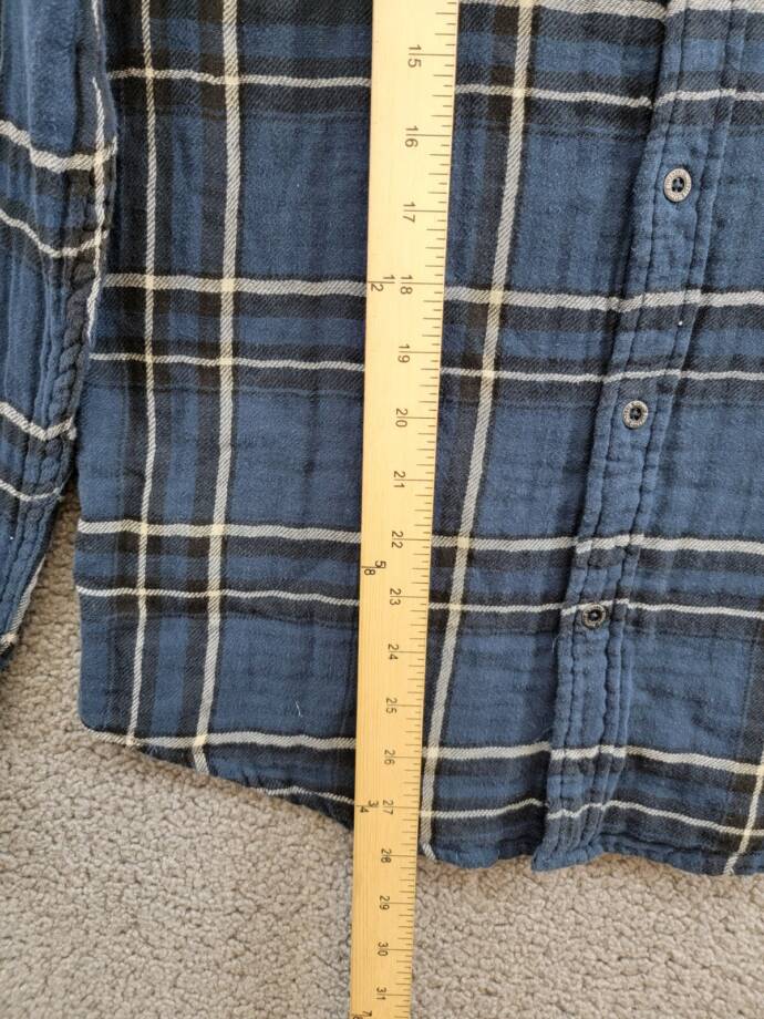 Buffalo David Bitton Sujay Plaid Long Sleeve Shirt Men's S Whale Patch Pocket