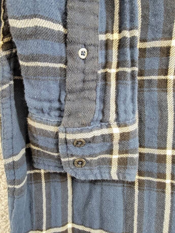 Buffalo David Bitton Sujay Plaid Long Sleeve Shirt Men's S Whale Patch Pocket