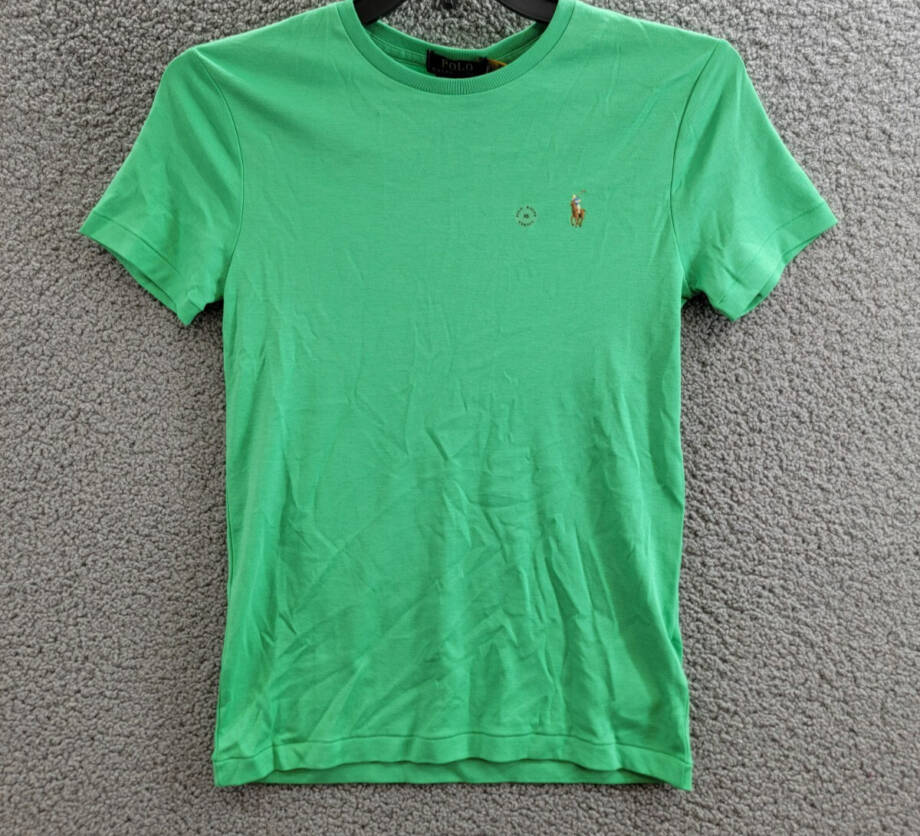Polo Ralph Lauren Custom Slim Fit T-Shirt Men's XS Green Crewneck Short Sleeve