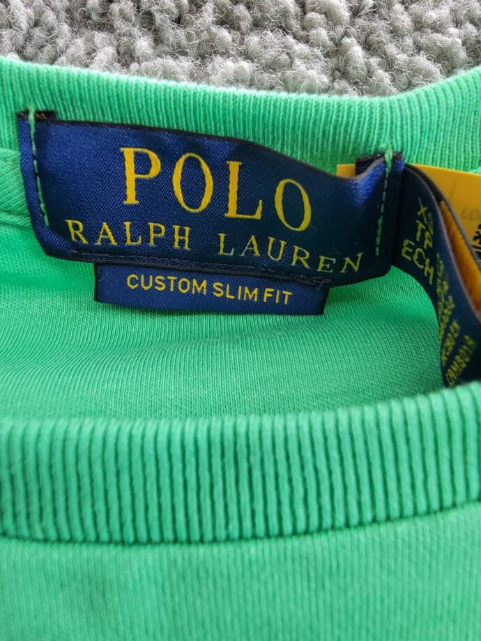 Polo Ralph Lauren Custom Slim Fit T-Shirt Men's XS Green Crewneck Short Sleeve