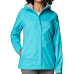 Columbia Omni-Tech™ Arcadia II Rain Jacket Women's XS Teal Full Zip Closure L/S