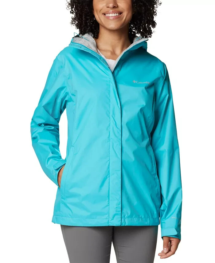 Columbia Omni-Tech™ Arcadia II Rain Jacket Women's XS Teal Full Zip Closure L/S