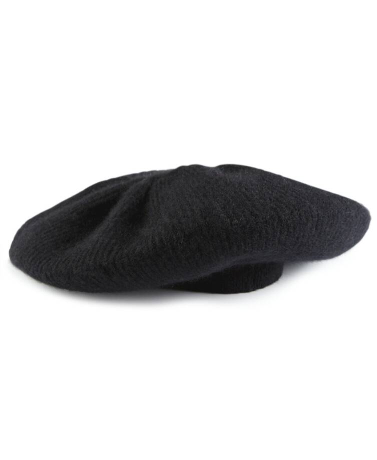 Charter Club Cashmere Knit Beret Women's One Size Classic Black