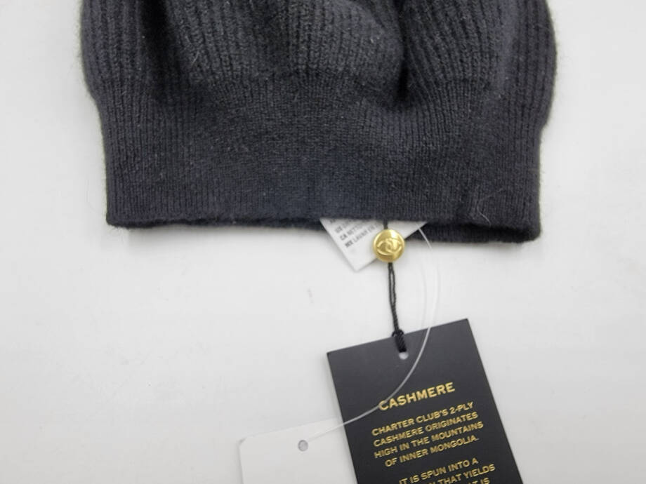 Charter Club Cashmere Knit Beret Women's One Size Classic Black